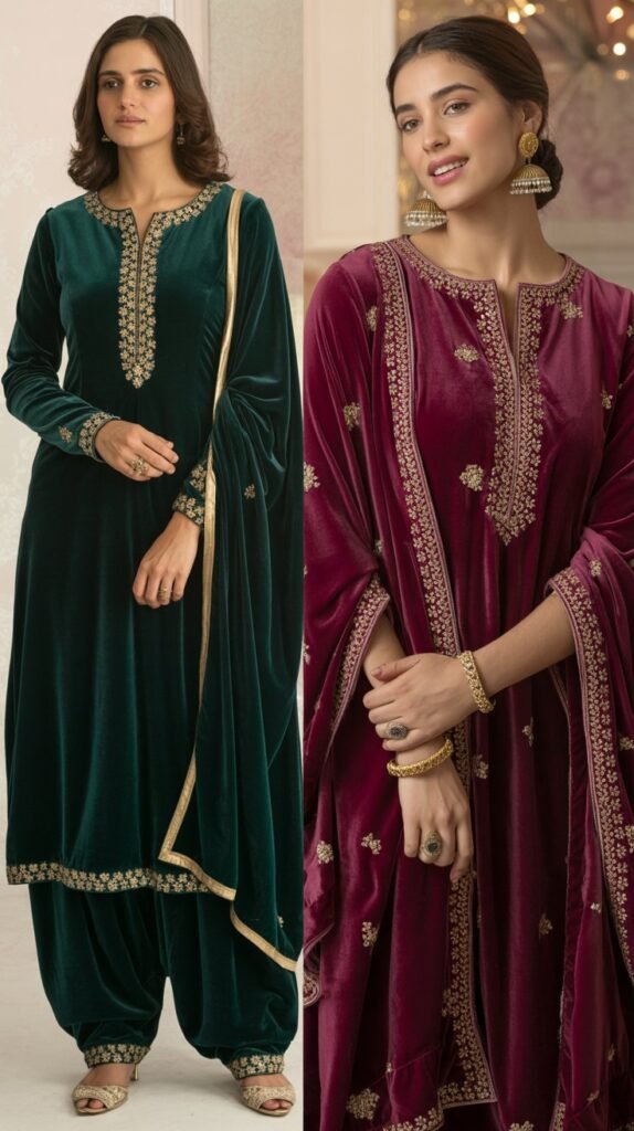 Velvet Salwar Kameez