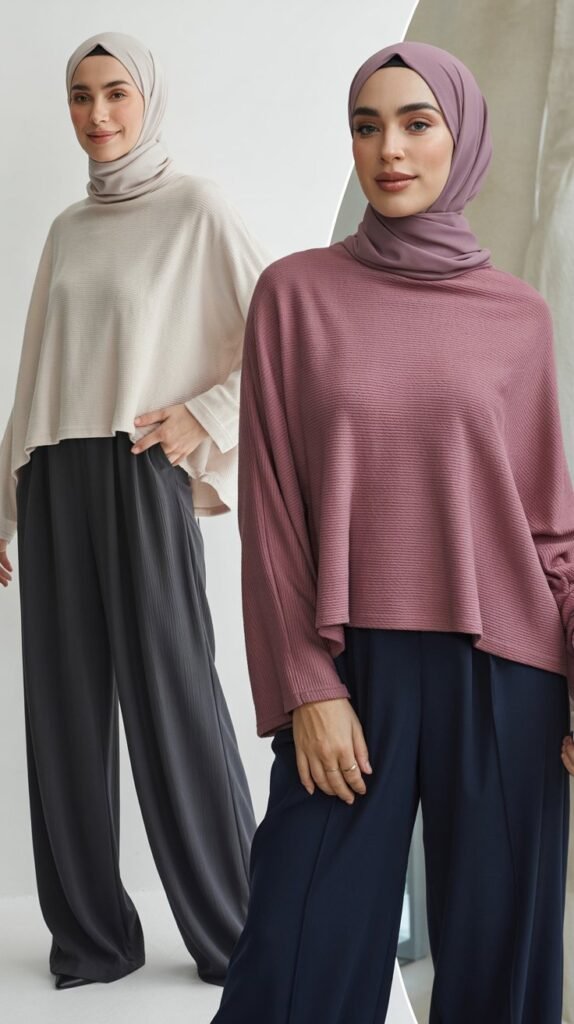 Turtleneck Sweater with Wide-Leg Trousers