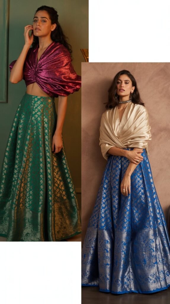 Brocade Lehenga with Warm Blouse