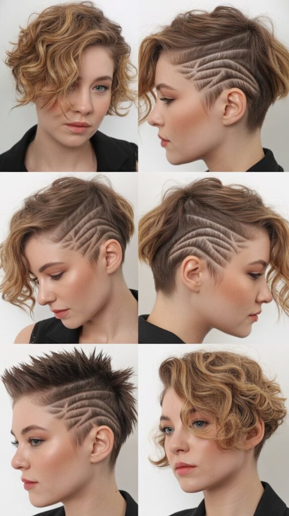 Wavy Pixie with Undercut Design