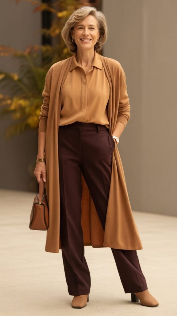 Longline Cardigan Over Simple Separates