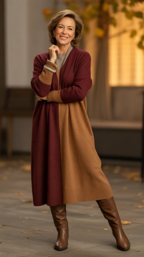 Knit Dress with Boots