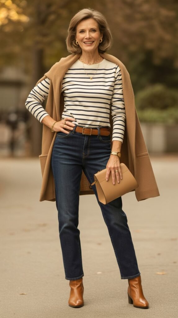 Striped Top as a Neutral Base