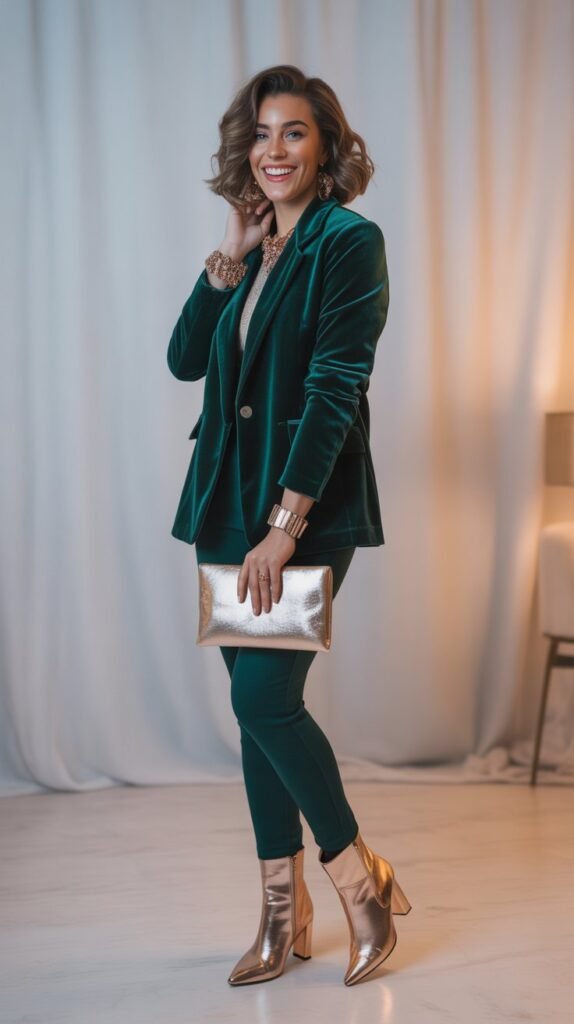  Velvet Pieces with Metallic Accessories