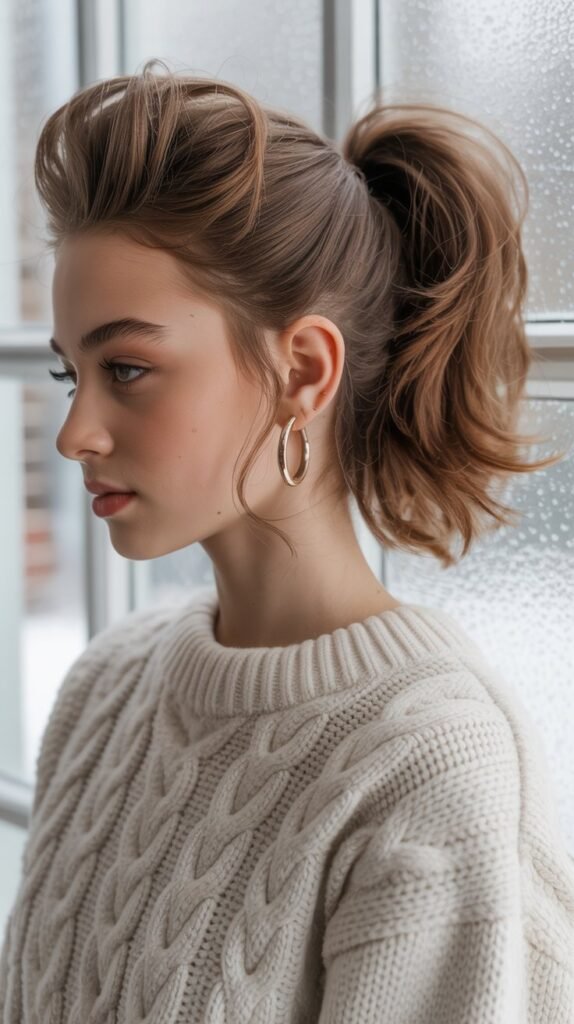 Low Ponytail with Volume Boost