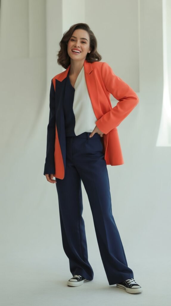 Color Blocking with Monochrome Sneakers