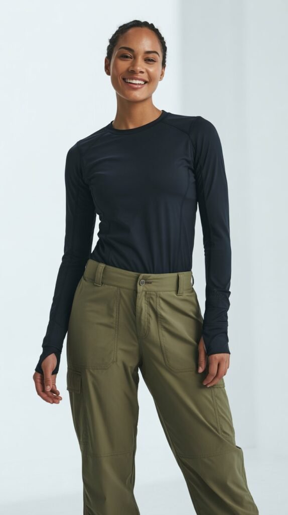 Cargo Pants and Athletic Top