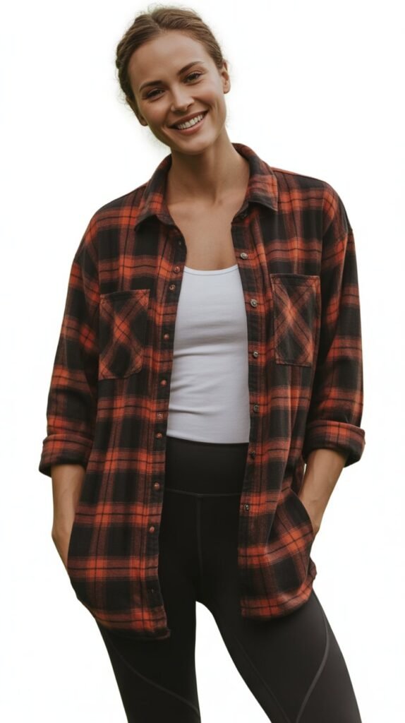 Flannel Shirt and Leggings