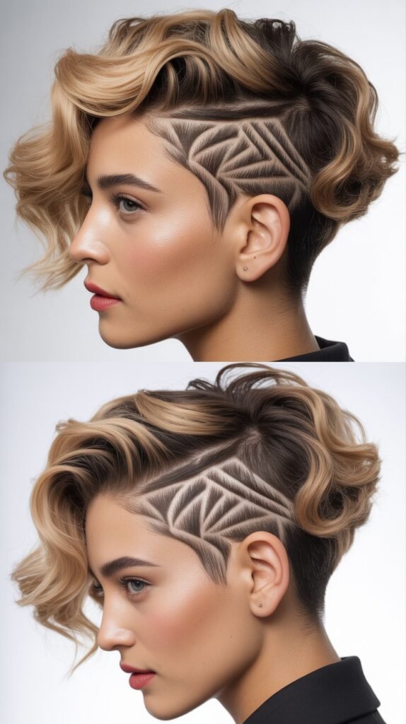 Wavy Pixie with Tapered Nape