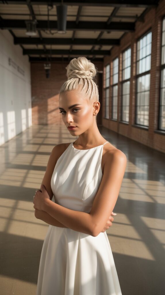 30+ Romantic Bridesmaid Updo Hairstyles with Braid 14 Braided Mohawk Updo