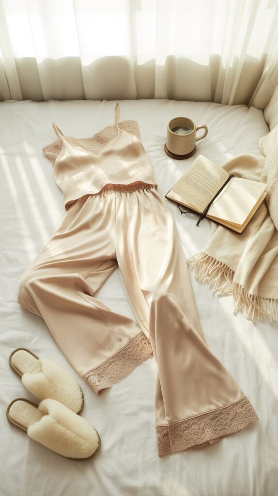 33 Chic Self Care Sunday Outfit Ideas to Dress to Impress 1 The Classic Matching Loungewear Set