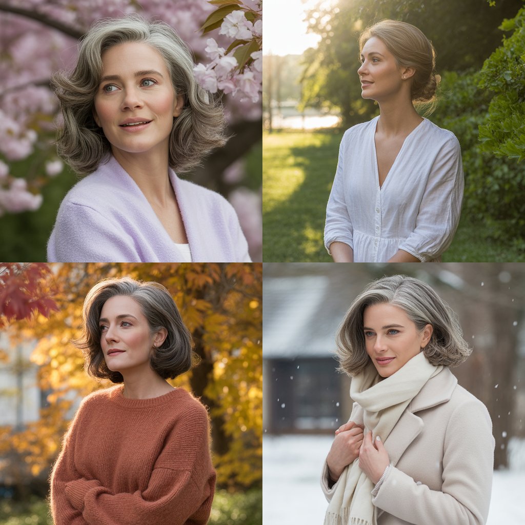 Seasonal Hair Care for Lowlighted Gray Hair