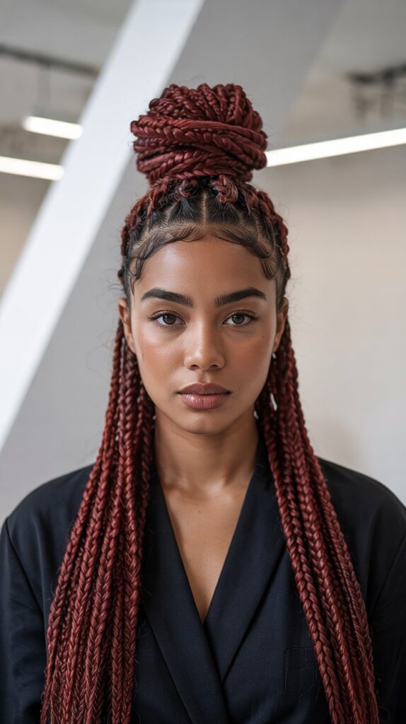 33 Easy Winter Hair Braids You'll Love 10 Braided Top Knot