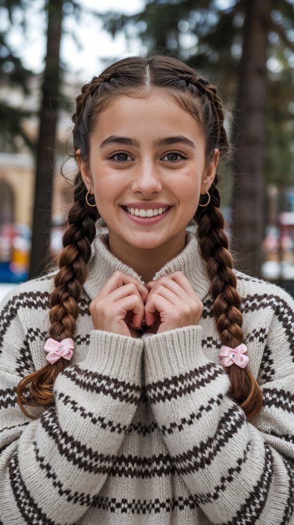 33 Easy Winter Hair Braids You'll Love 33 Braided Pigtails (Double Side Braids)