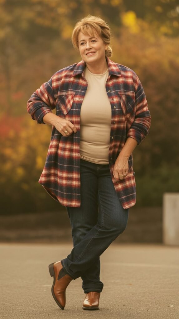 Plaid Shirt Styled as a Jacket