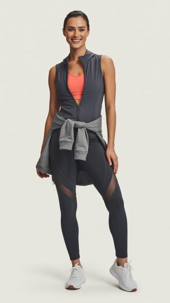Vest and Layered Athletic Pieces