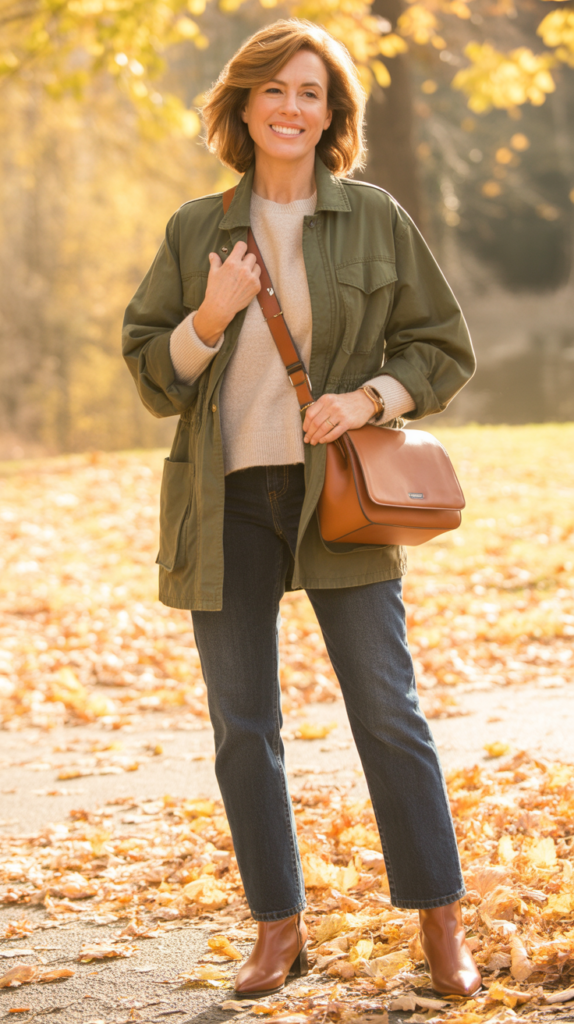 Denim Jacket with Sweater Dress