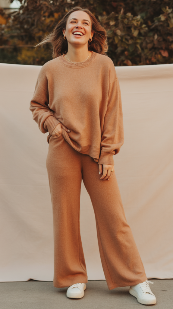 Knit Co-ord Set with Sneakers