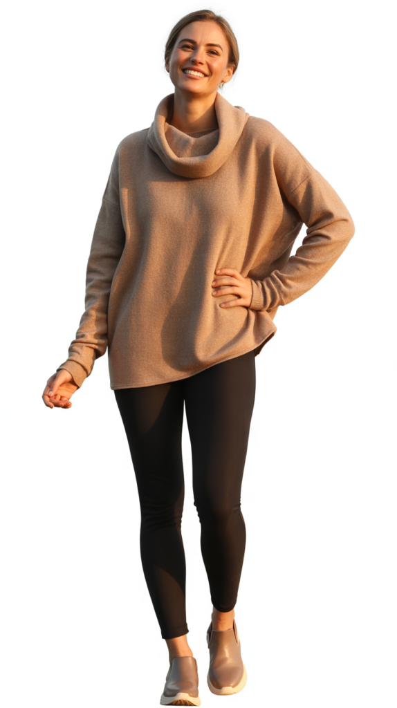 Cowl Neck Sweater and Leggings