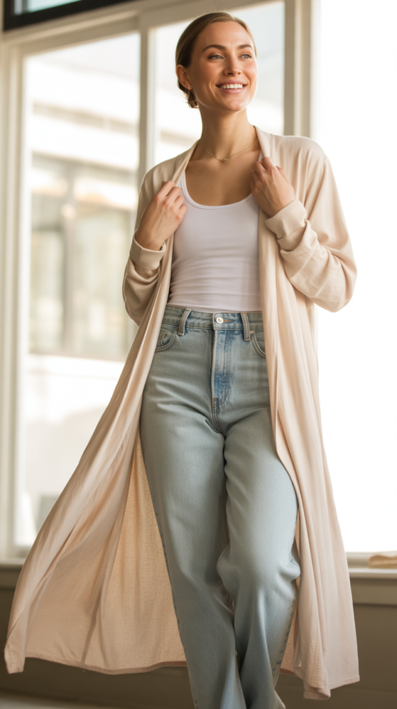  The Duster Cardigan Over Basics