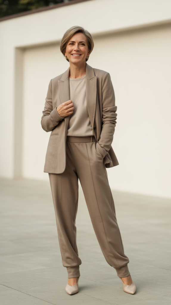 Joggers with Structured Blazer