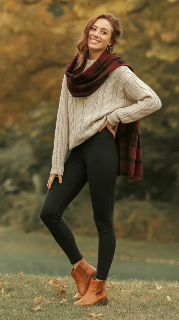 Trendy Casual Fall Outfits for Women with Leggings