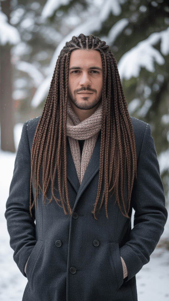 33 Stylish Winter Hair Braids for Men 3 Box Braids