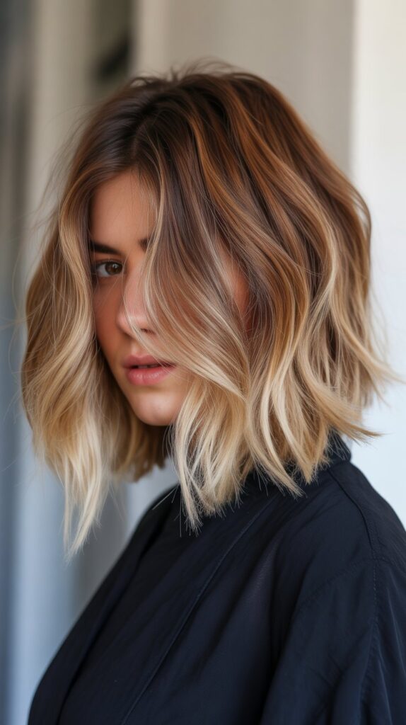 Choppy Bob with Blonde Ombré