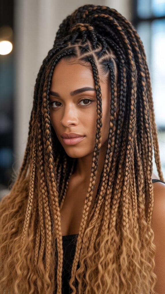 Top 33+ Baddie Hairstyles for Black Women Turn Heads 22 Micro Braids with Color Ombre