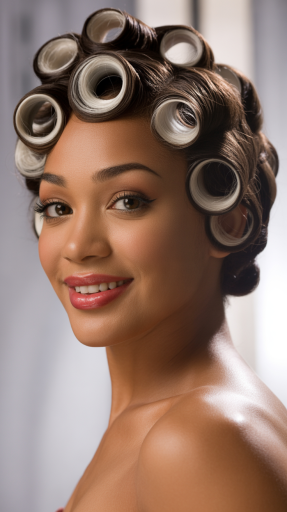 Pin Curls with Vintage Glam