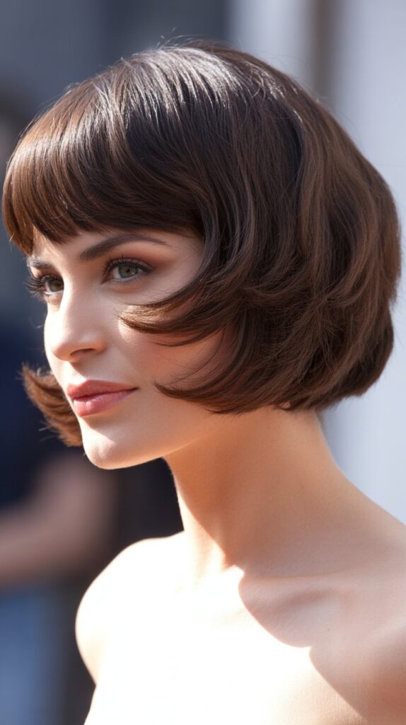Best 30 Short Choppy French Bob Haircuts for an Instant Cool-Girl Look 21 Choppy French Bob with Deep Side Swept Bangs