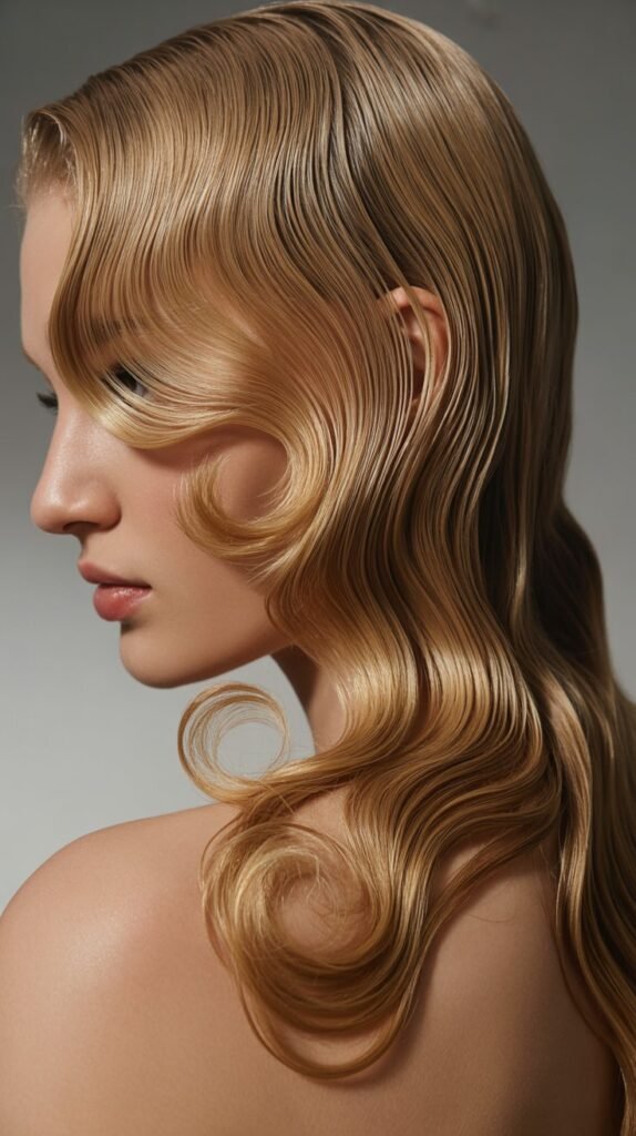 Side-Swept Hollywood Waves