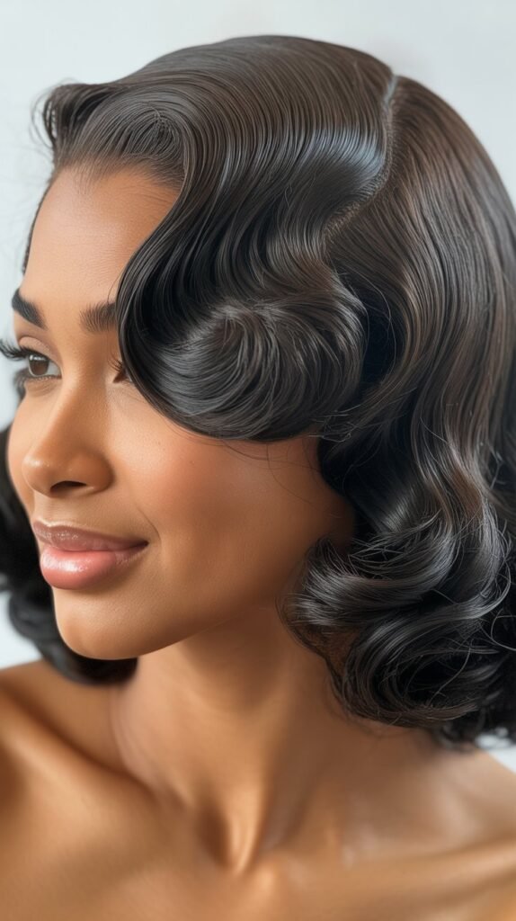 Vintage Rolled Side Part