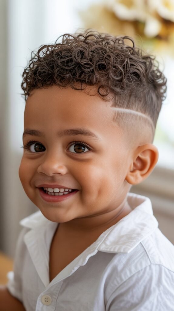 The Curly Top with Fade