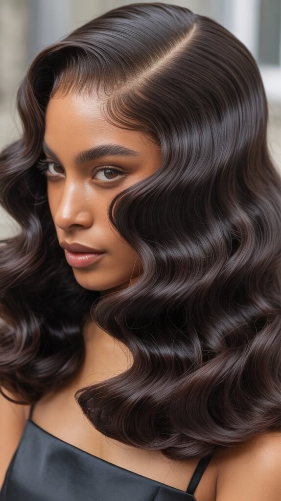 Finger Waves with Middle Part