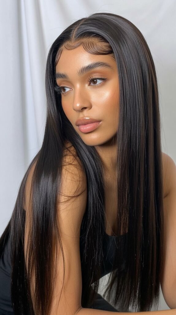 Straight Lace Front Wig with Baby Hairs