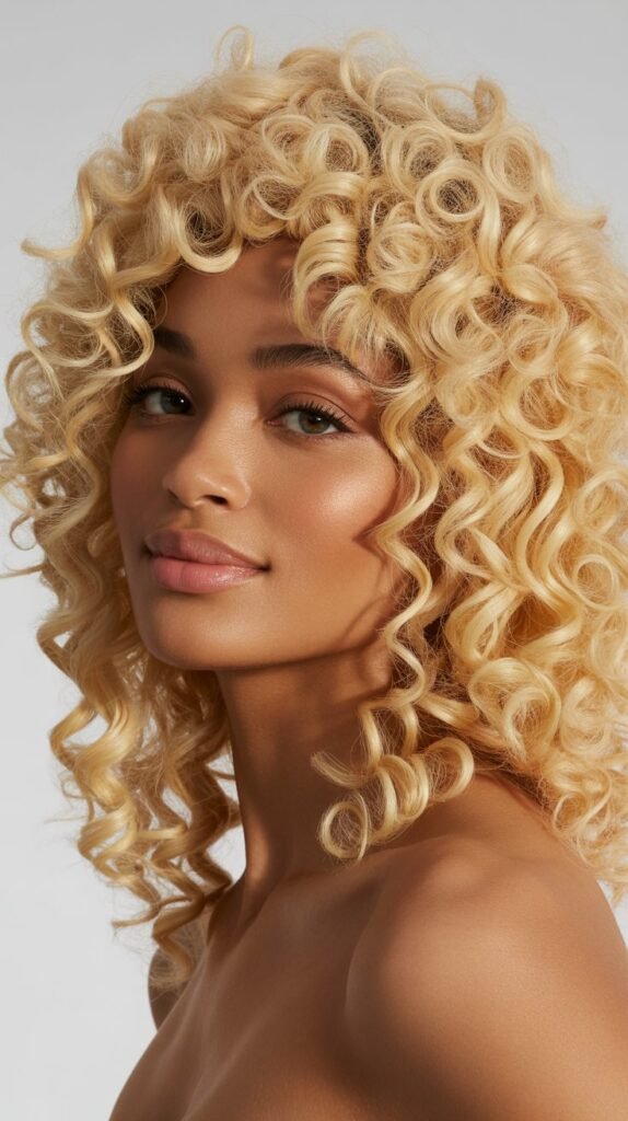Blonde Curly Wig