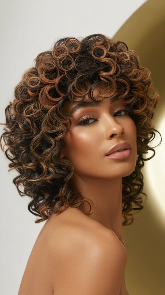 Asymmetrical Curly Wig