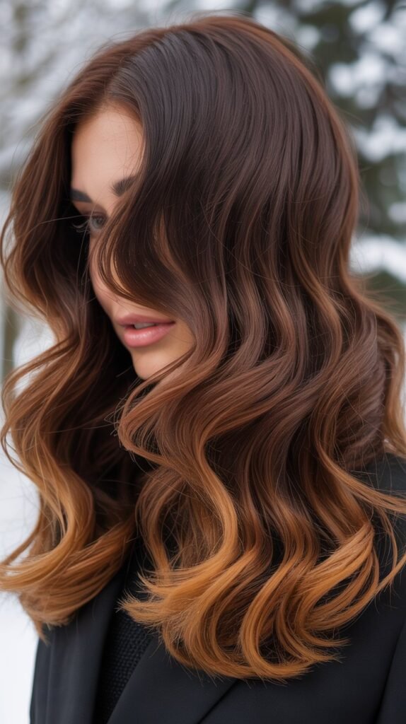 Chestnut to Caramel Ombré