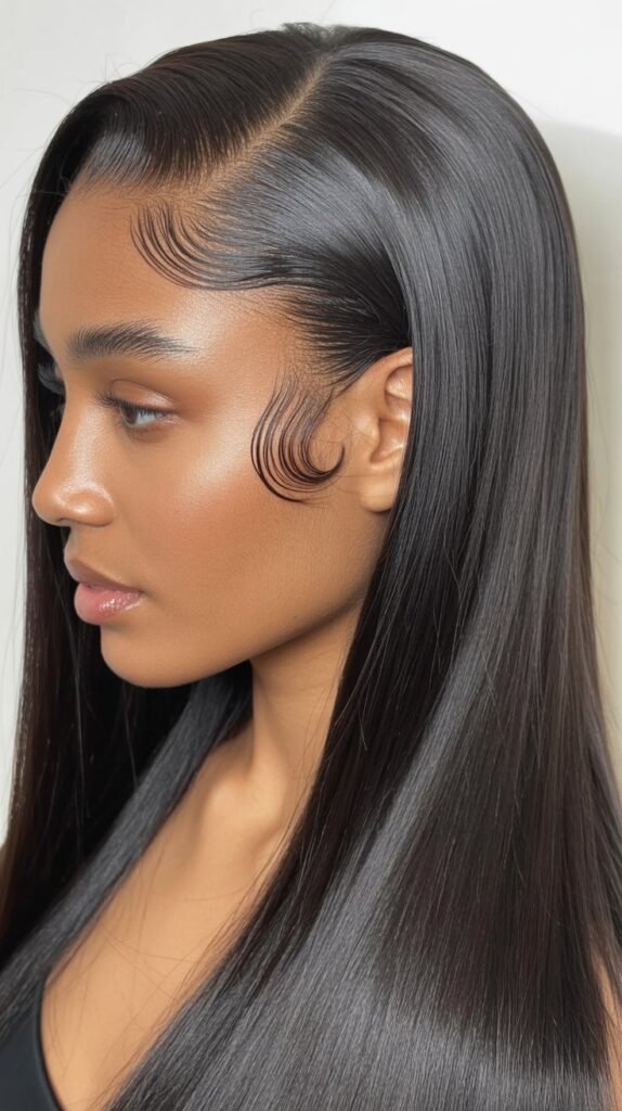 Bone Straight Wig with Baby Hairs