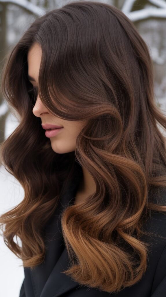 Dark Espresso with Caramel Balayage