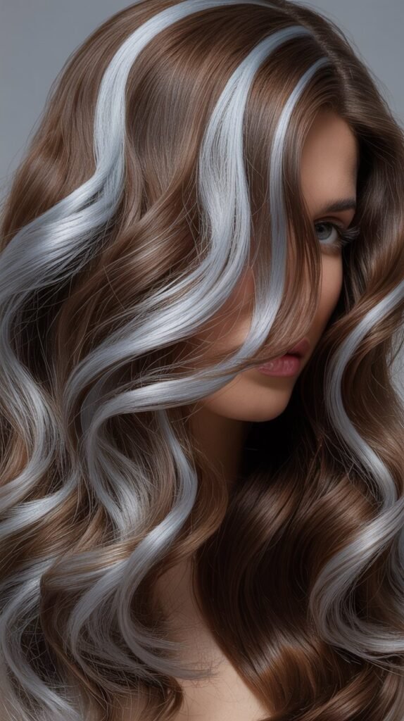 Ash Brown with Silver Highlights