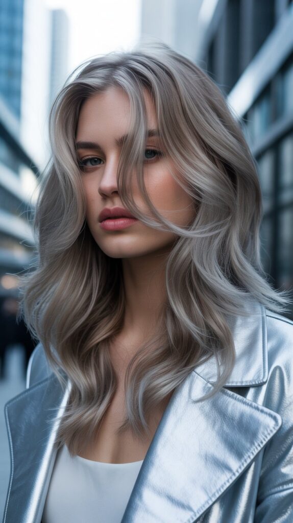 25+ Winter Hair Colors for Blondes: Cool, Chic, and Stunning 23 Cool Blonde with Silver Highlights