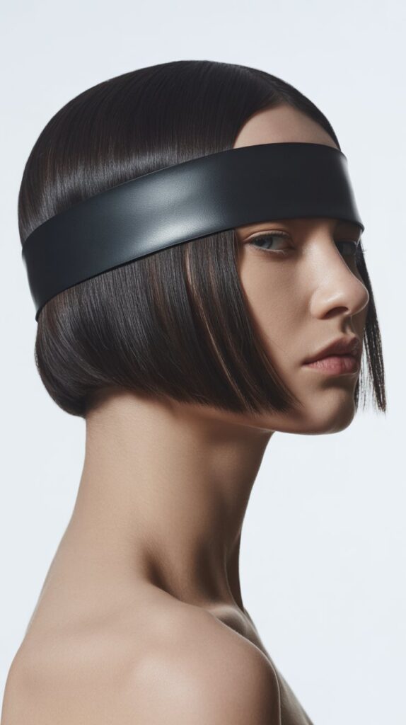 Thick Headband with Straight Sleek Bob