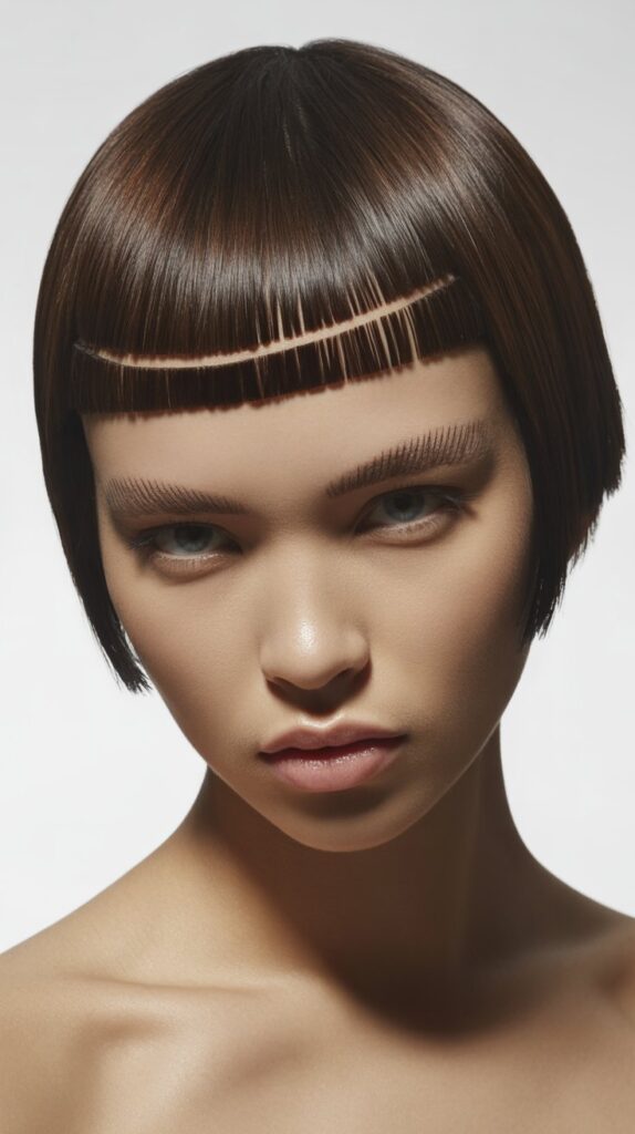 Best 27+ Choppy Bob Haircuts for Thick Hair 11 Blunt Choppy Bob with Baby Bangs