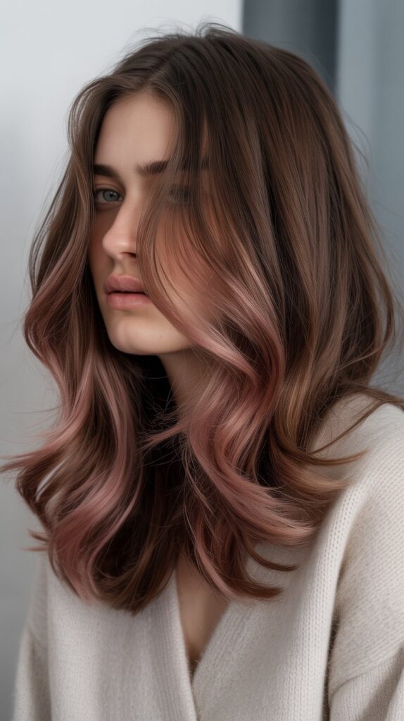 Best 27+ Elegant Winter Hair Colors for Brunettes 19 Smoky Rose Brunette