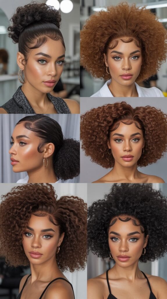 Natural Afro Puff Style