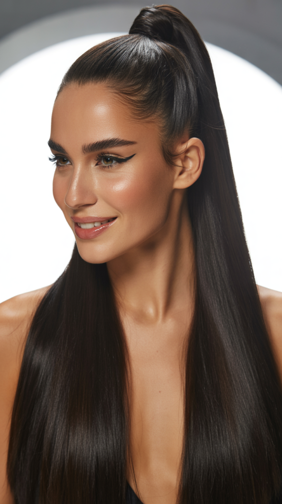High Ponytail Sleek Back