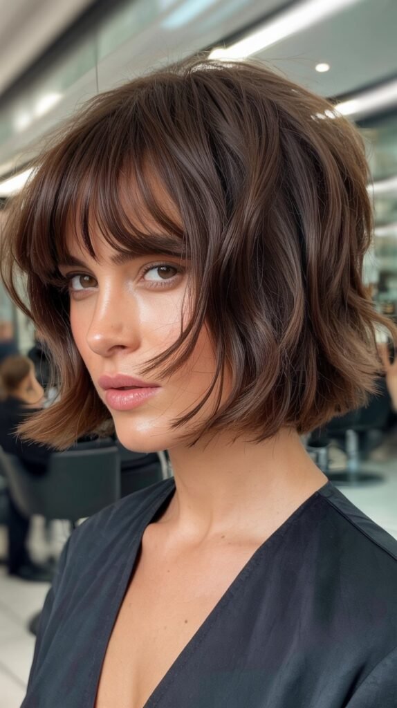 Choppy Bob with Curtain Bangs