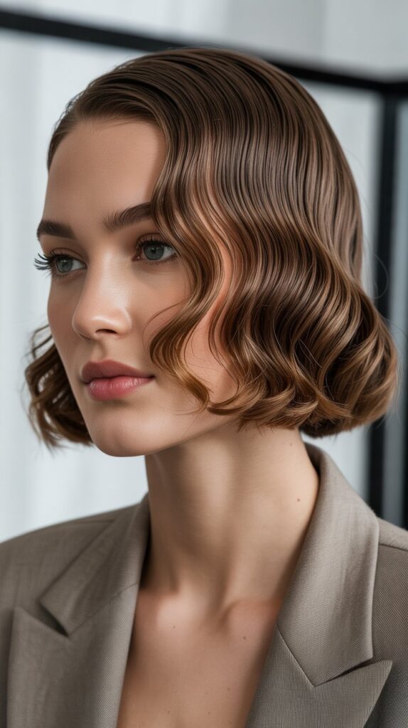 36 Choppy Bob Haircuts for Women in 2025 33 Choppy Bob with Flat Iron Waves